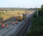 Engineering Work on the East Coast Mainline : Little Bytham : September 2004
