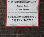 East Coast Mainline Bridge ECM1/210 Little Bytham : June 2009